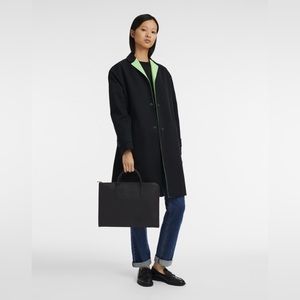 Longchamp Le Foulonné Women’s Briefcase - Black Leather